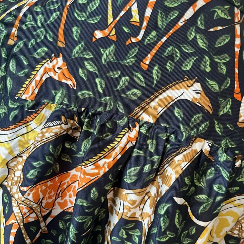 NWOT J. Crew size S giraffe print shirtdress
